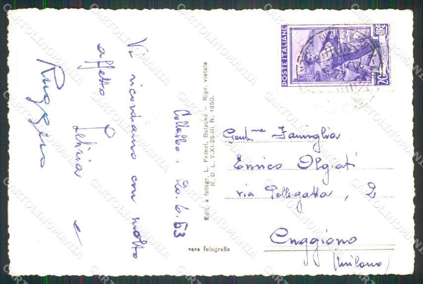 Bolzano Renon Bovini al Pascolo Franzl Foto cartolina RT0574 – retro