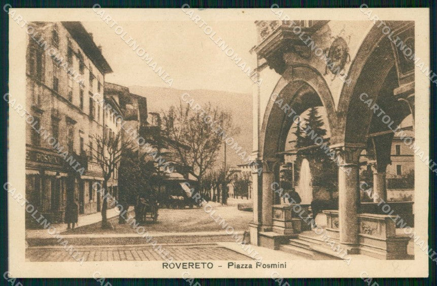 Trento Rovereto Piazza Rosmini cartolina RT0578 – fronte