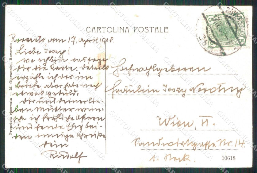 Trento Rovereto Cassa Risparmio cartolina RT0579 – retro