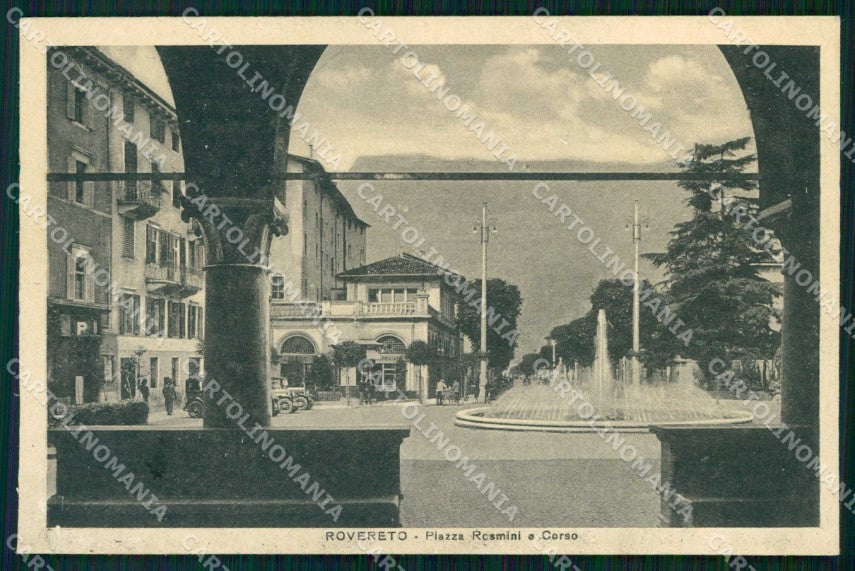 Trento Rovereto Piazza Rosmini Corso cartolina RT0582 – fronte