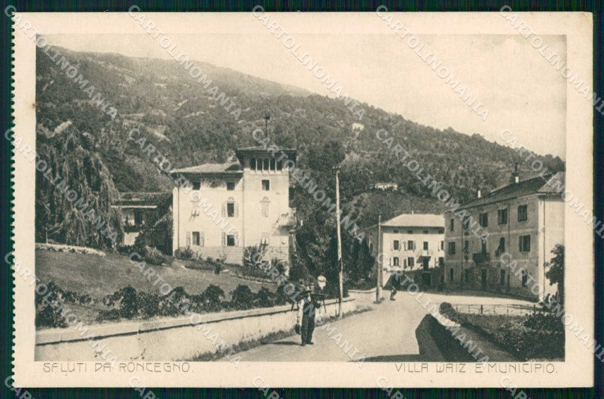 Trento Roncegno Terme Saluti da Villa Waiz Municipio cartolina RT0583 – fronte