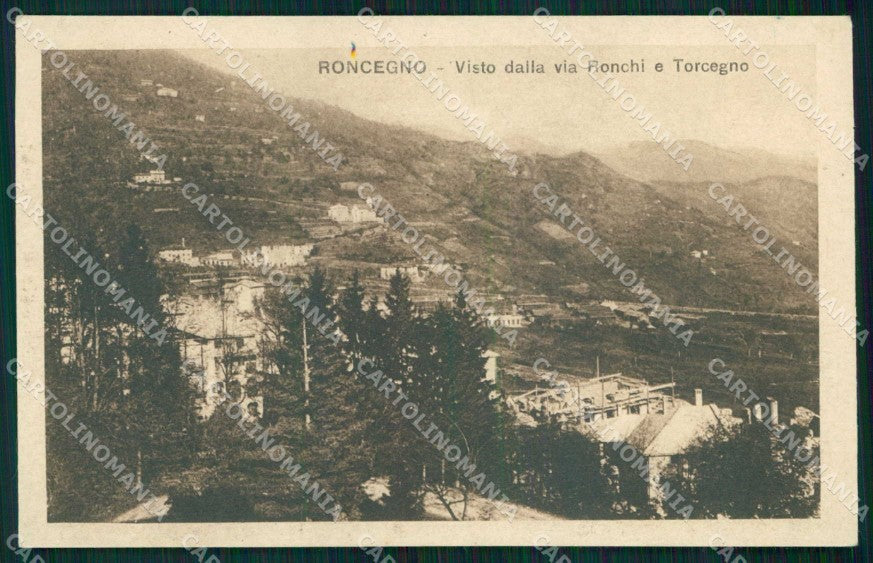 Trento Roncegno Terme Veduta dalla Via Ronchi e Torcegno cartolina RT0585 – fronte