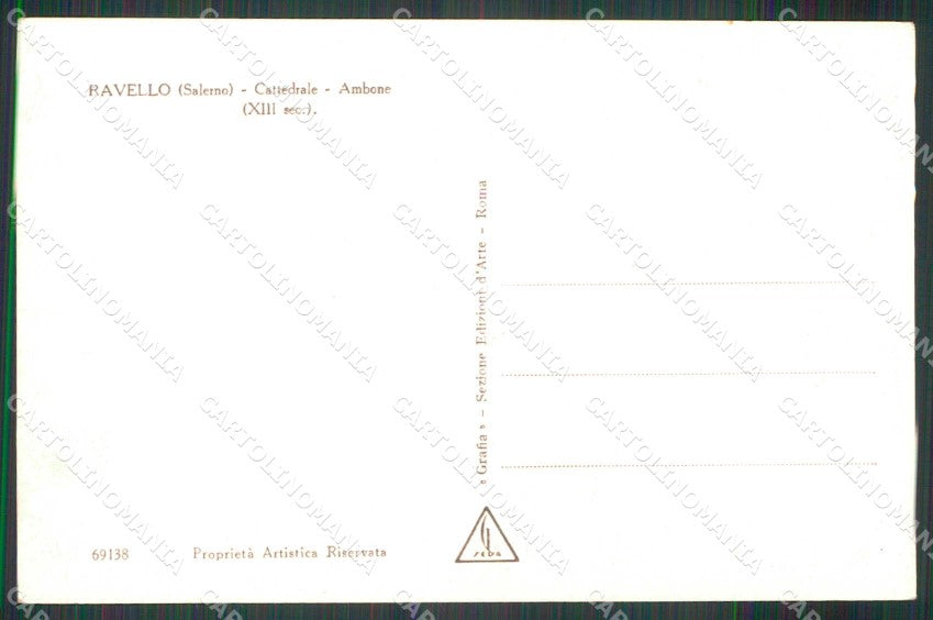 Salerno Ravello Cattedrale Ambone Foto cartolina RT0636 – retro