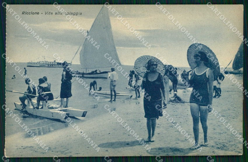 Rimini Riccione Vita alla Spiaggia cartolina RT0642 – fronte