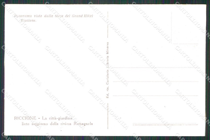 Rimini Riccione Grand Hotel cartolina RT0650 – retro