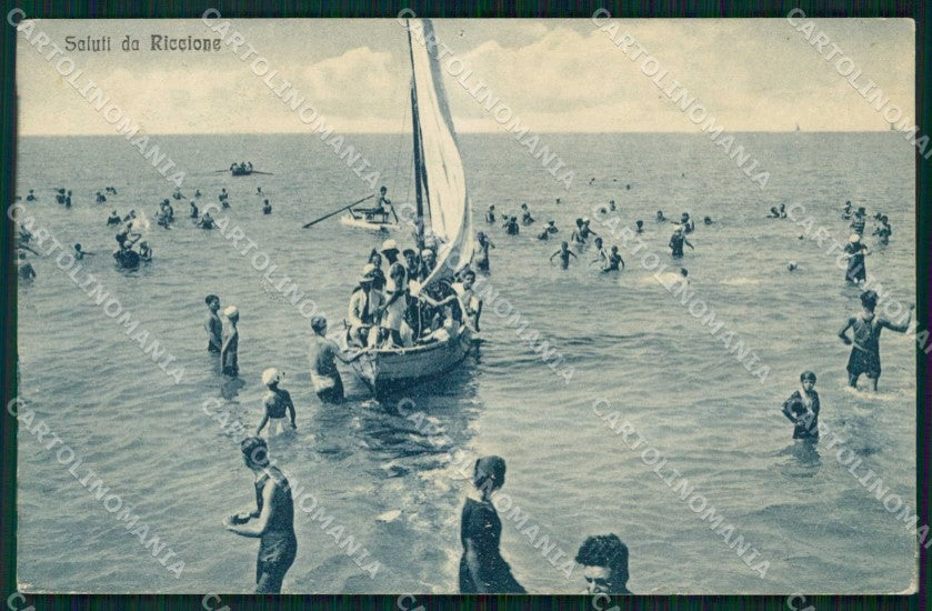 Rimini Riccione Saluti da Barca cartolina RT0652 – fronte