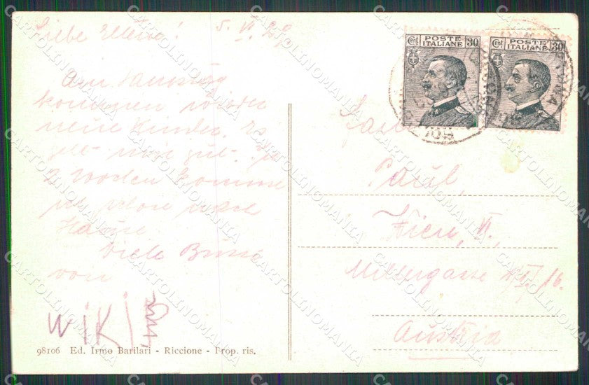 Rimini Riccione Saluti da Barca cartolina RT0652 – retro