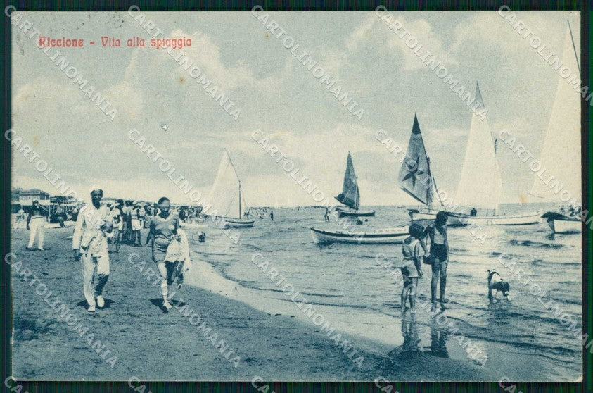 Rimini Riccione Vita alla Spiaggia Barche Alterocca 105374 cartolina RT0657 – fronte