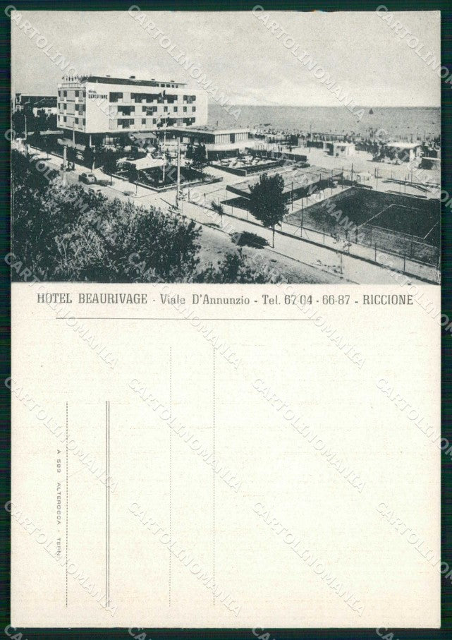 Rimini Riccione Hotel Beaurivage Alterocca 583 FG cartolina RT0664 – fronte