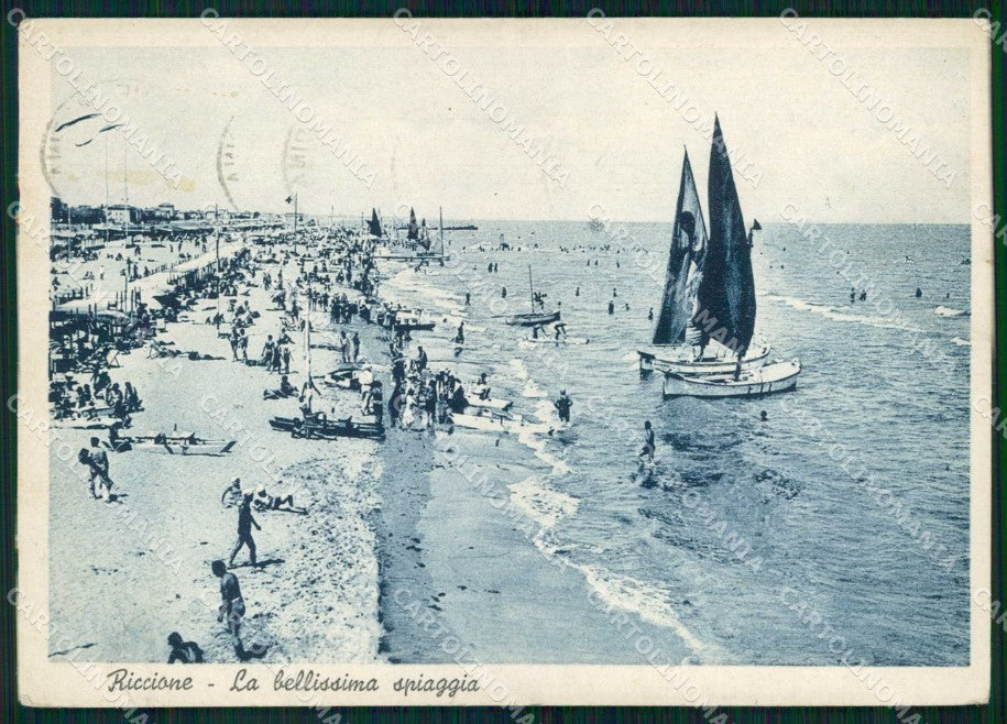 Rimini Riccione Bellissima Spiaggia Alterocca 20269 FG cartolina RT0665 – fronte