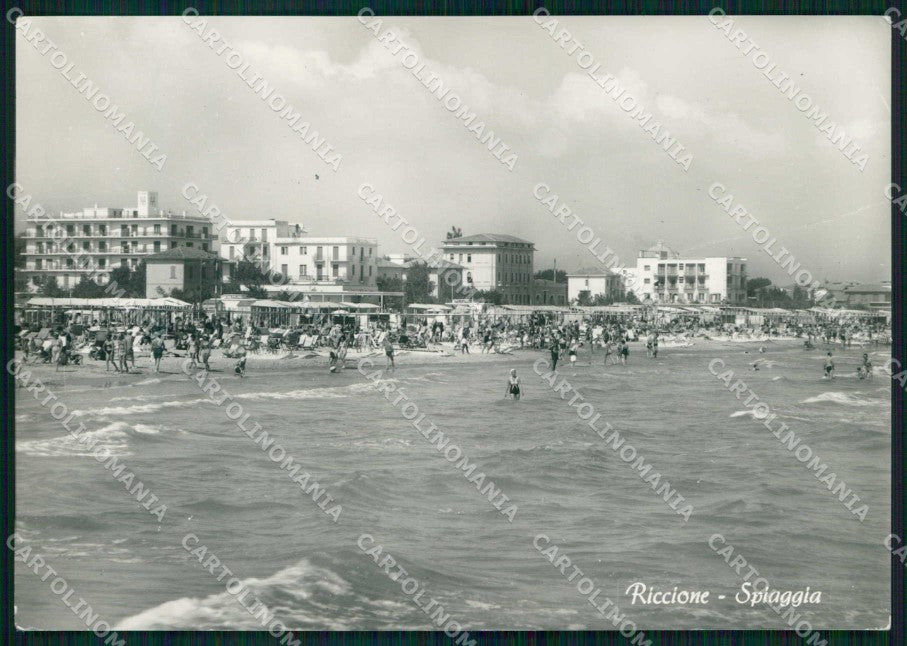 Rimini Riccione Spiaggia FG Foto cartolina RT0669 – fronte