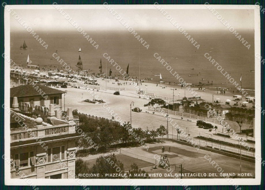 Rimini Riccione Piazzale a Mare FG Foto cartolina RT0672 – fronte