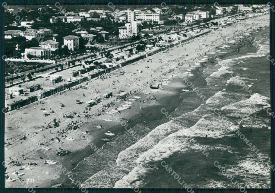 Rimini Riccione Spiaggia Vista dall'Aereo FG Foto cartolina RT0677 – fronte