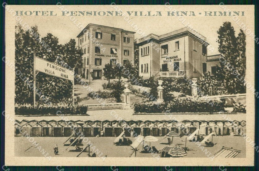 Rimini Città Hotel Pensione Villa Rina cartolina RT0696 – fronte