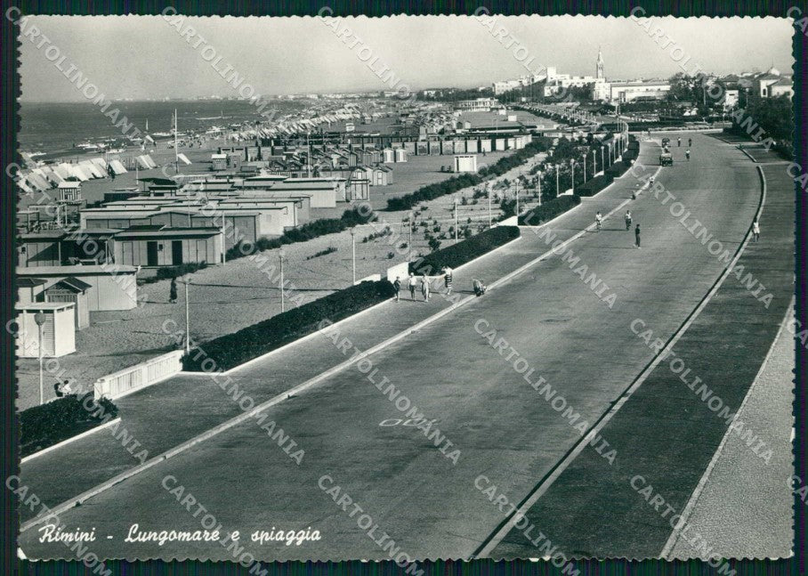 Rimini Città Lungomare e Spiaggia FG Foto cartolina RT0729 – fronte