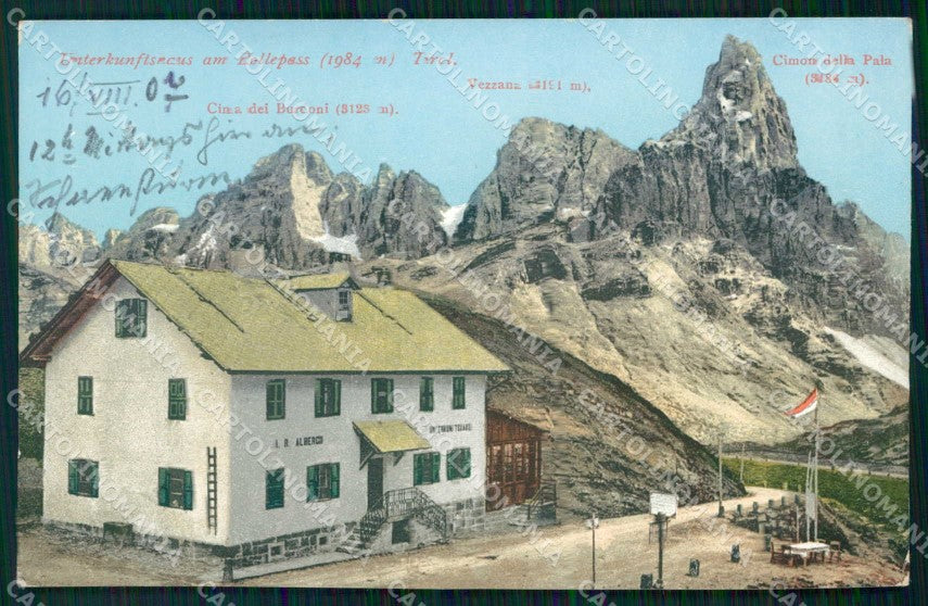 Trento Passo Rolle Alloggio Cimone della Pala cartolina RT0738 – fronte