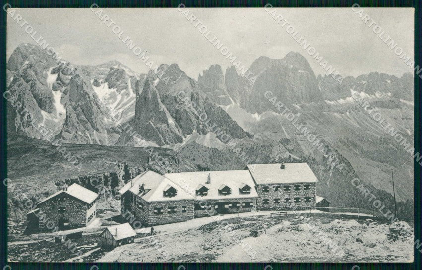 Bolzano Fiè allo Sciliar Rifugio con Rosengarten cartolina RT0740 – fronte