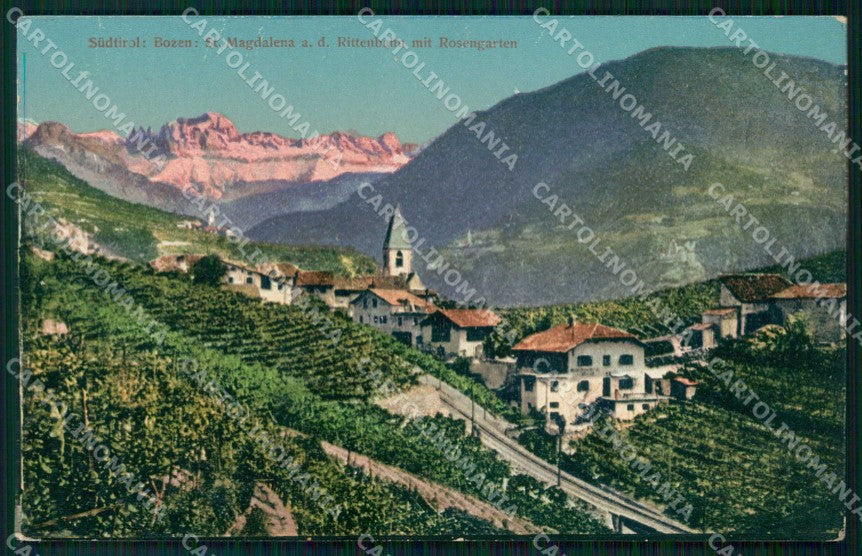 Bolzano Renon Funivia con Rosengarten Franzl 5694 cartolina RT0741 – fronte