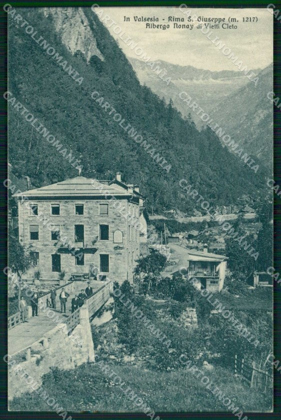 Vercelli Rima San Giuseppe Albergo Nonay cartolina RT0746 – fronte