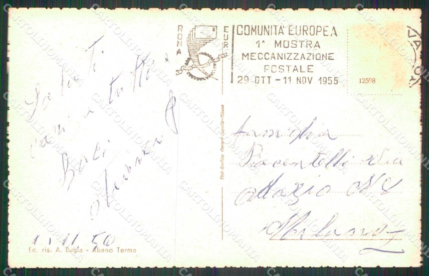 Padova Torreglia Rifugio del Monte Rua Colli Euganei ABRASA cartolina RT0750 – retro