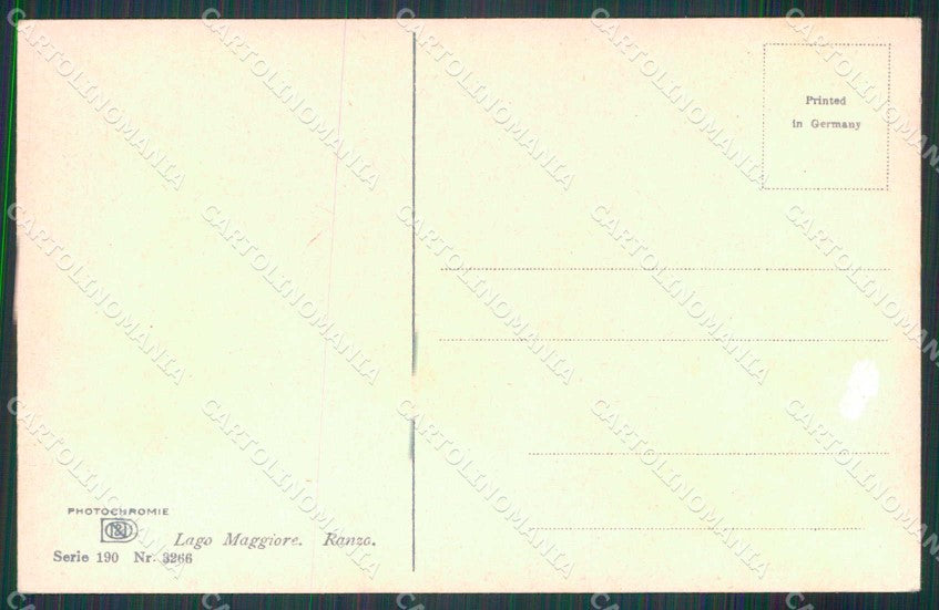 Varese Ranco Lago Maggiore cartolina RT0786 – retro