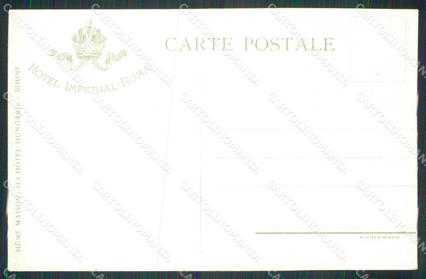 Roma Città Hotel Imperial cartolina RT0792 – retro
