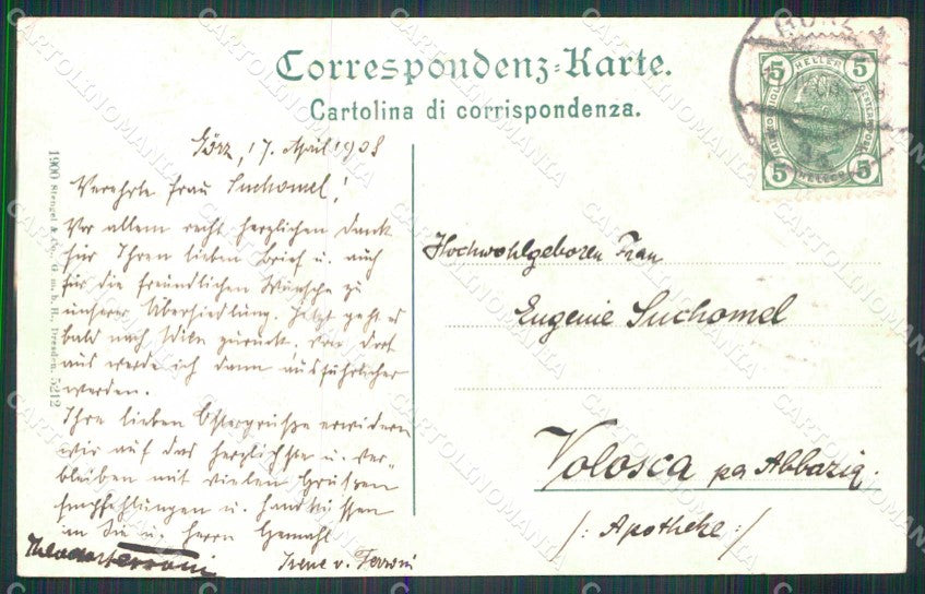 Gorizia Città Castello Stengel 5212 cartolina RT0835 – retro