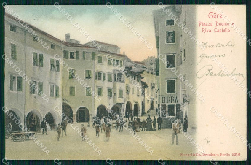 Gorizia Città Piazza Duomo Riva Castello Stengel 5216 cartolina RT0836 – fronte
