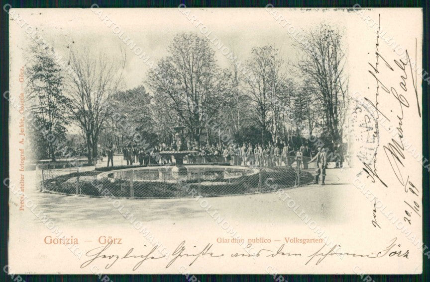 Gorizia Città Giardino Pubblico cartolina RT0856 – fronte