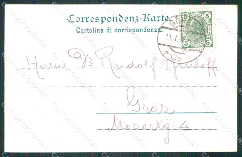 Gorizia Città Castello Stengel 5212 cartolina RT0859 – retro