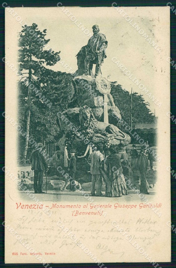 Venezia Città Monumento Generale Giuseppe Garibaldi Gobbato 695 cartolina RT0863 – fronte