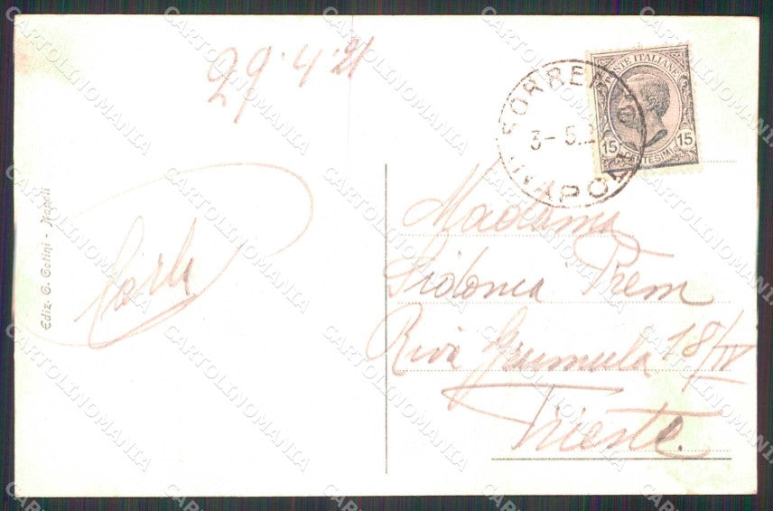 Napoli Sorrento Marina Grande Barche cartolina RT0866 – retro