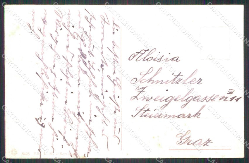 Napoli Sorrento Brunner 8423 cartolina RT0875 – retro