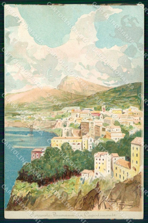 Napoli Sorrento Panorama da Capodimonte Ricciardi cartolina RT0888 – fronte
