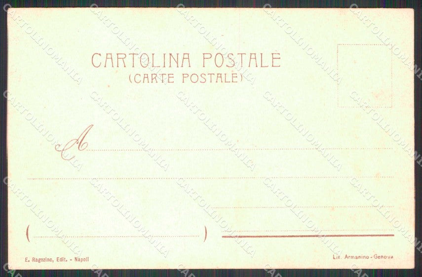 Napoli Sorrento Campanile del Duomo Ricciardi cartolina RT0889 – retro