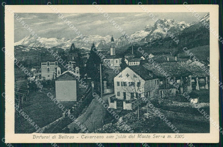 Belluno Cavarzano Falde Monte Serva Breveglieri cartolina RT0893 – fronte