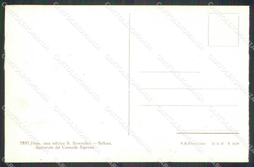Belluno Cavarzano Falde Monte Serva Breveglieri cartolina RT0893 – retro