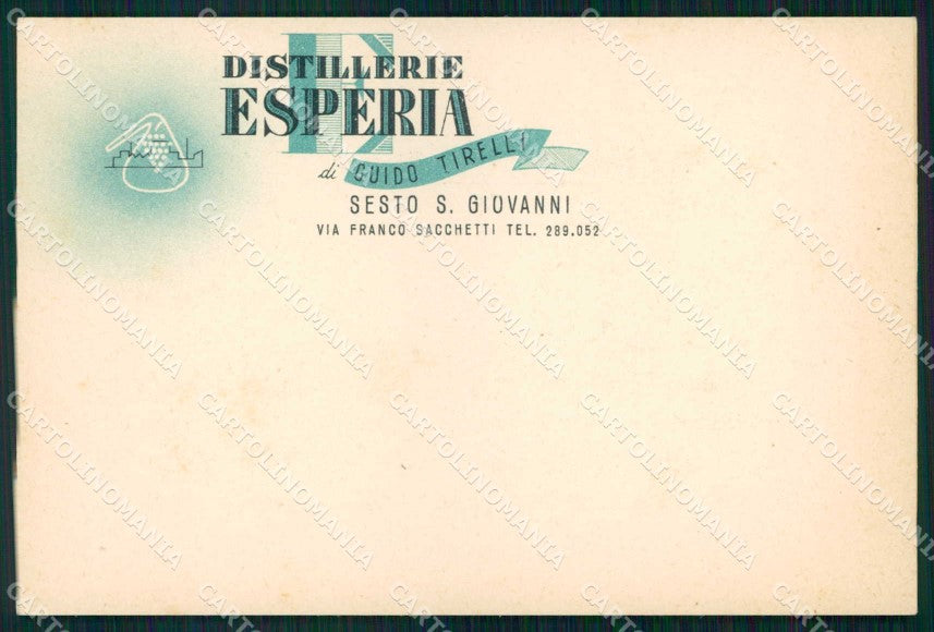 Milano Sesto San Giovanni Distillerie Esperia Commerciale cartolina RT0897 – fronte