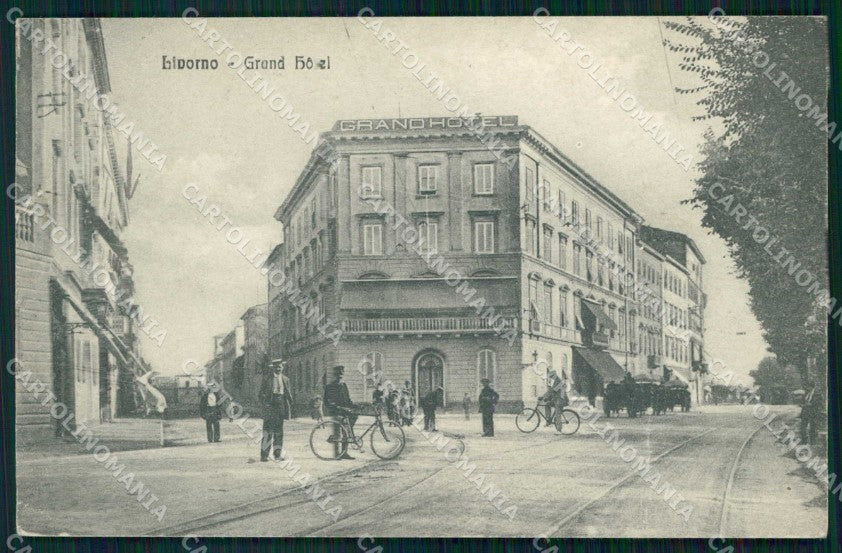 Livorno Città Grand Hotel PIEGATA cartolina RT0901 – fronte