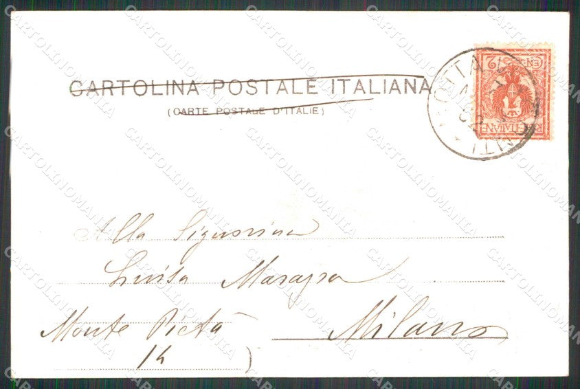 Milano Motta Visconti Saluto da Sponda del Ticino Barche cartolina RT0940 – retro