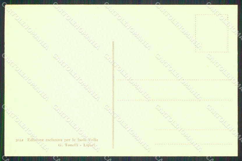 Messina Lipari Diana Tonelli 3052 cartolina RT0956 – retro