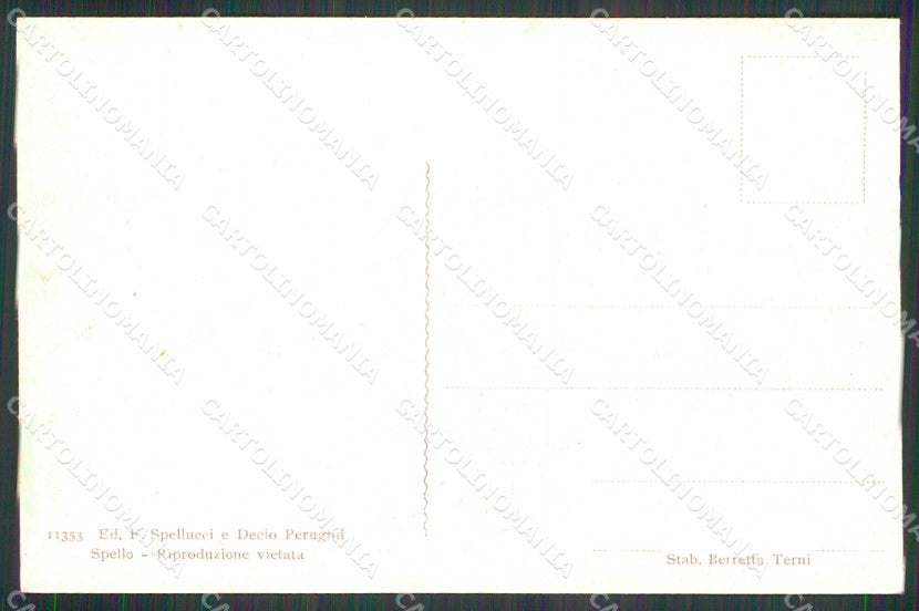 Perugia Spello Arco Etrusco cartolina RT0973 – retro
