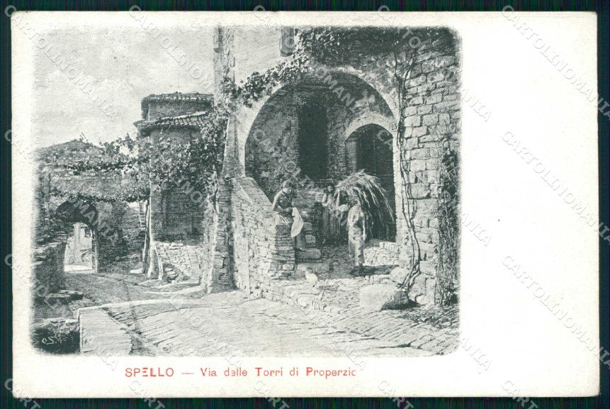 Perugia Spello Via delle Torri di Properzio cartolina RT0975 – fronte