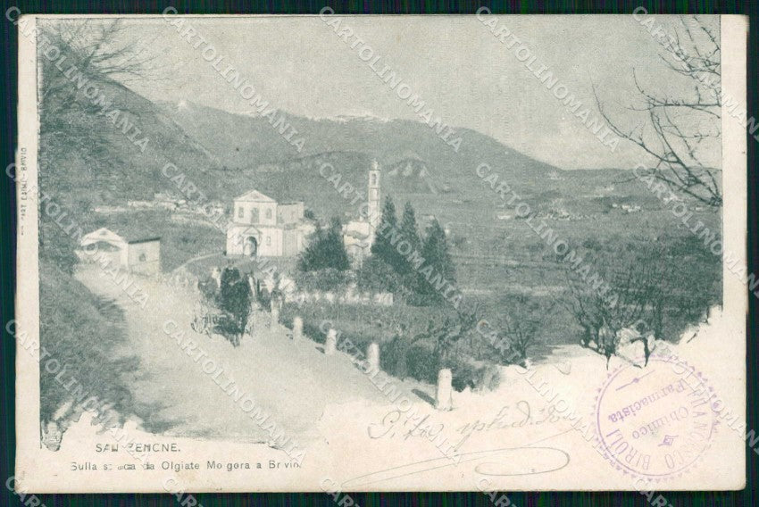 Lecco San Zenone Strada da Olgiate Molgora cartolina RT0983 – fronte