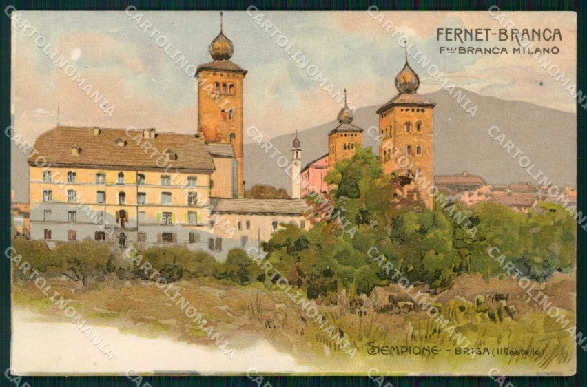 Svizzera Canton Vallese Briga Fernet Branca Pubblicitaria cartolina RT1022 – fronte