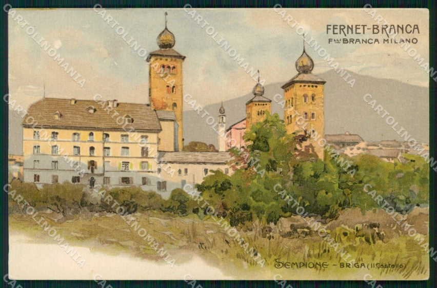 Svizzera Canton Vallese Briga Fernet Branca Pubblicitaria cartolina RT1023 – fronte