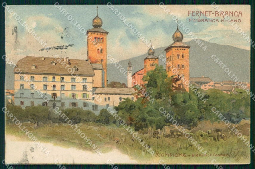 Svizzera Canton Vallese Briga Fernet Branca Pubblicitaria cartolina RT1024 – fronte