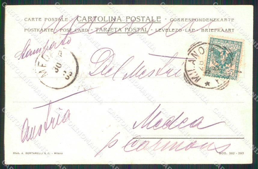 Svizzera Canton Vallese Gondo Fernet Branca Pubblicitaria cartolina RT1027 – retro