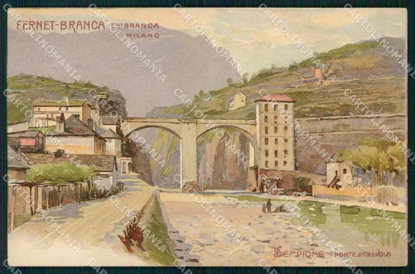 Verbania Varzo Ponte di Crevola Fernet Branca Pubblicitaria cartolina RT1028 – fronte