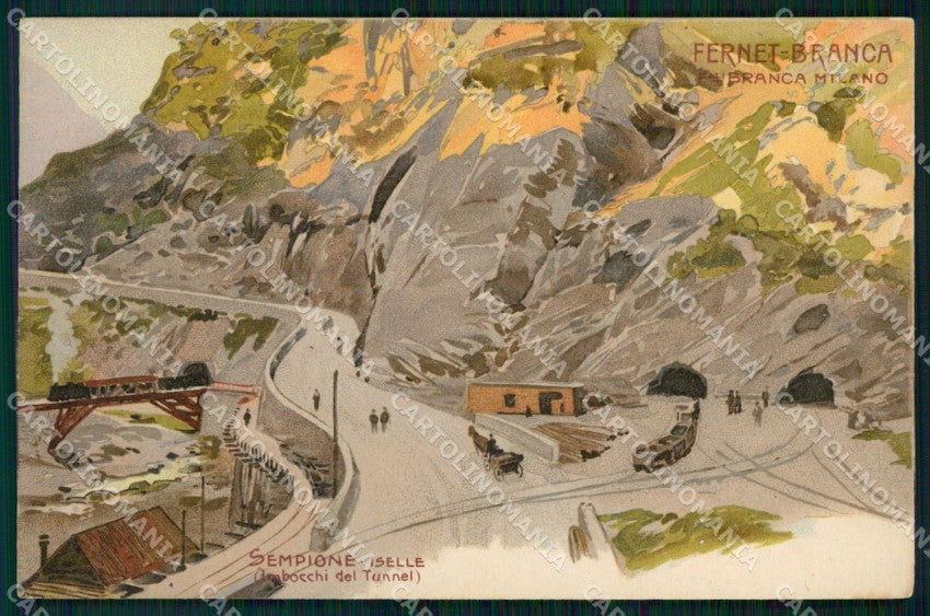 Verbania Iselle Imbocchi del Tunnel Treno Fernet Branca cartolina RT1031 – fronte